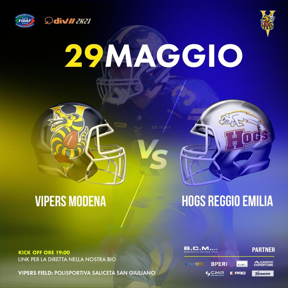 Vipers Modena VS Hogs Reggio Emilia – 1o Quarto