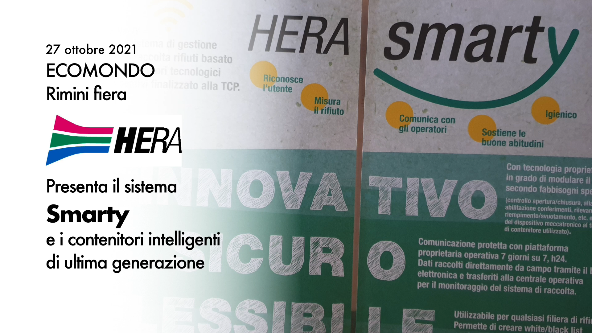 HERA presenta il sistema SMARTY a ECOMONDO Rimini Fiera