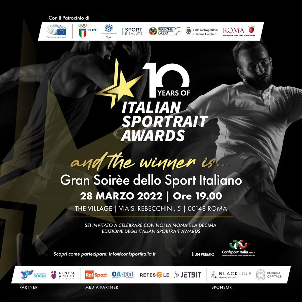 Italian Sportrait Awards 2022: Grand Soirèe dello Sport Italiano