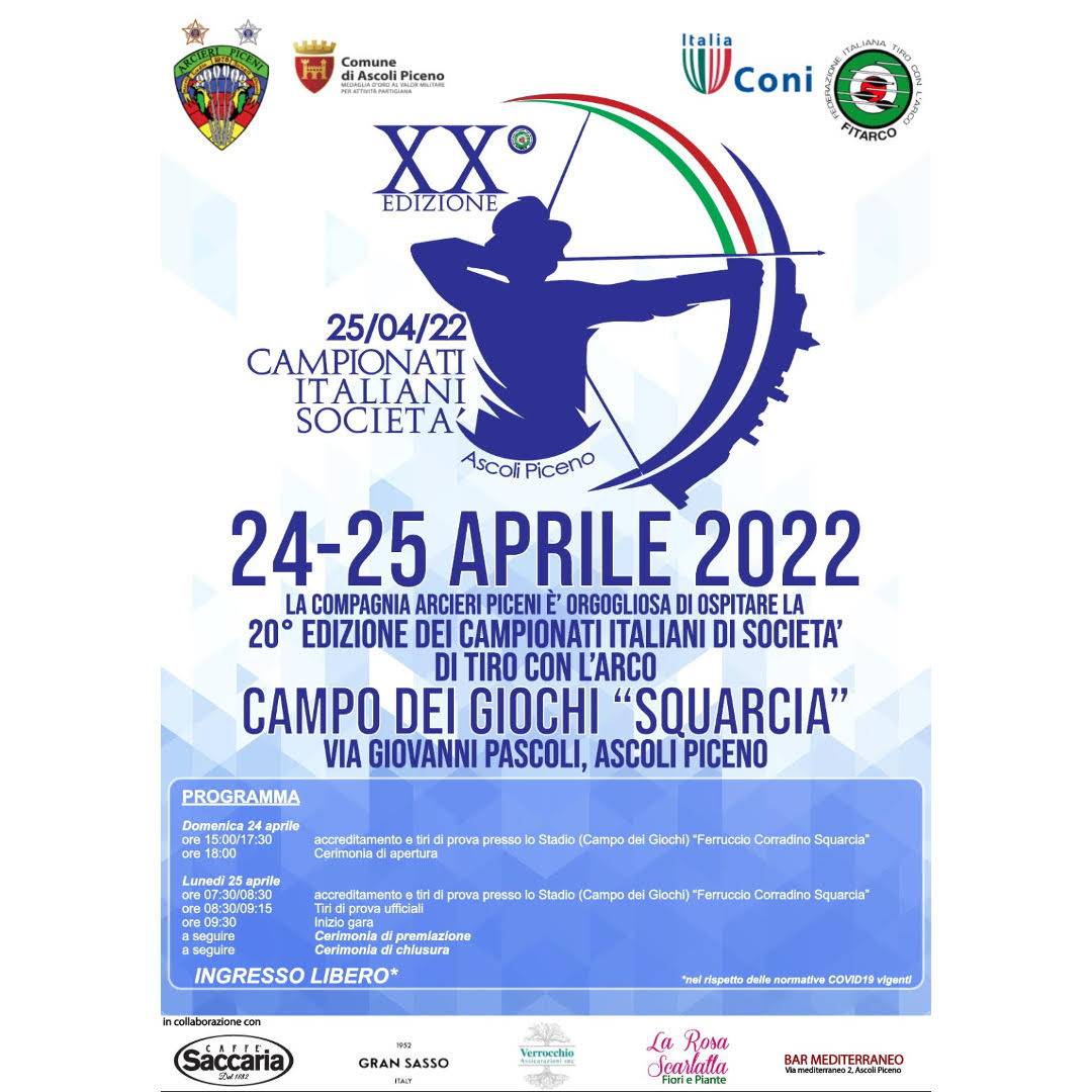 Tiro con l’arco: 20a Edizione dei Campionati Italiani di Società