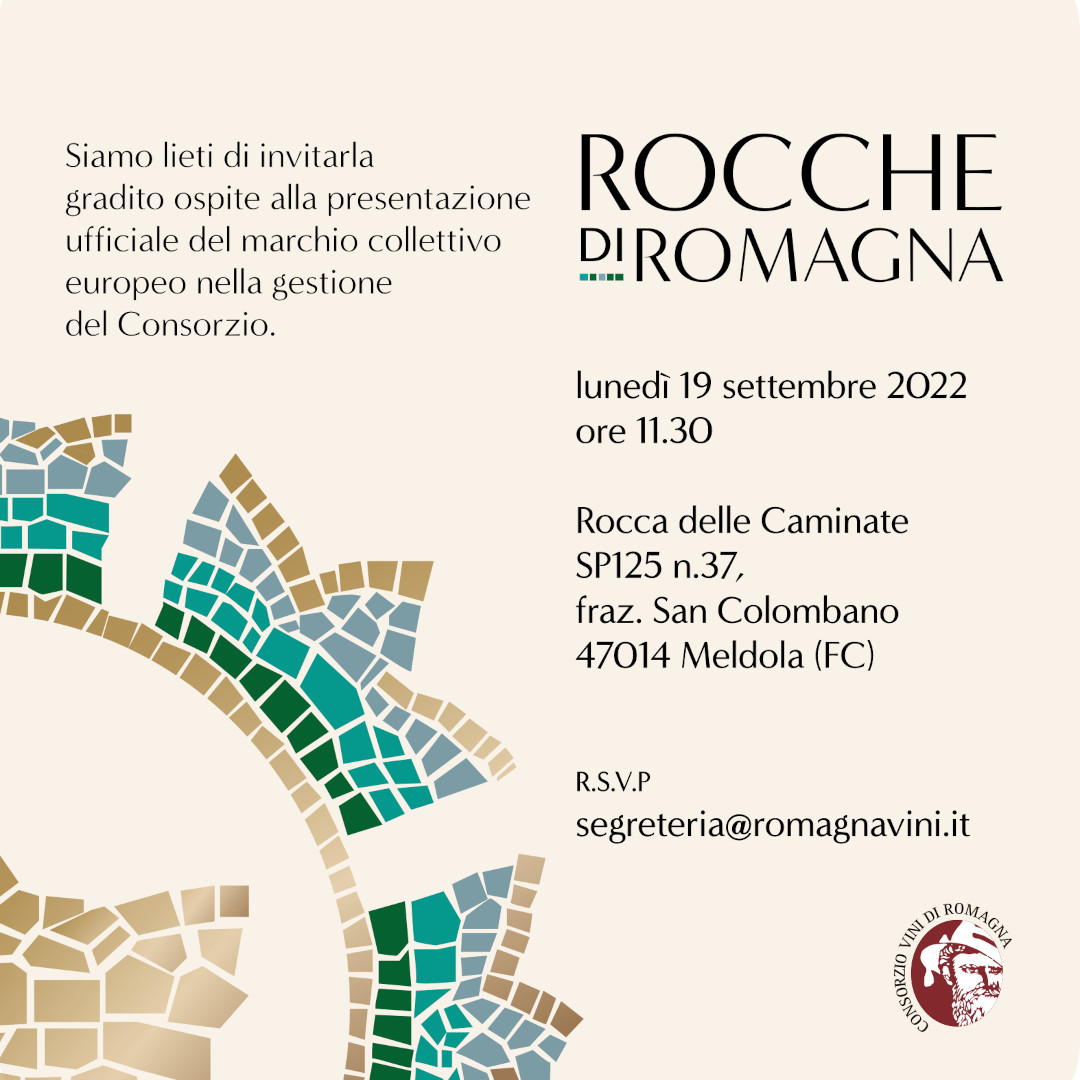 ROCCHE DI ROMAGNA: Il Consorzio Vini di Romagna lancia il nuovo marchio collettivo europeo dei Sangiovese delle sottozone