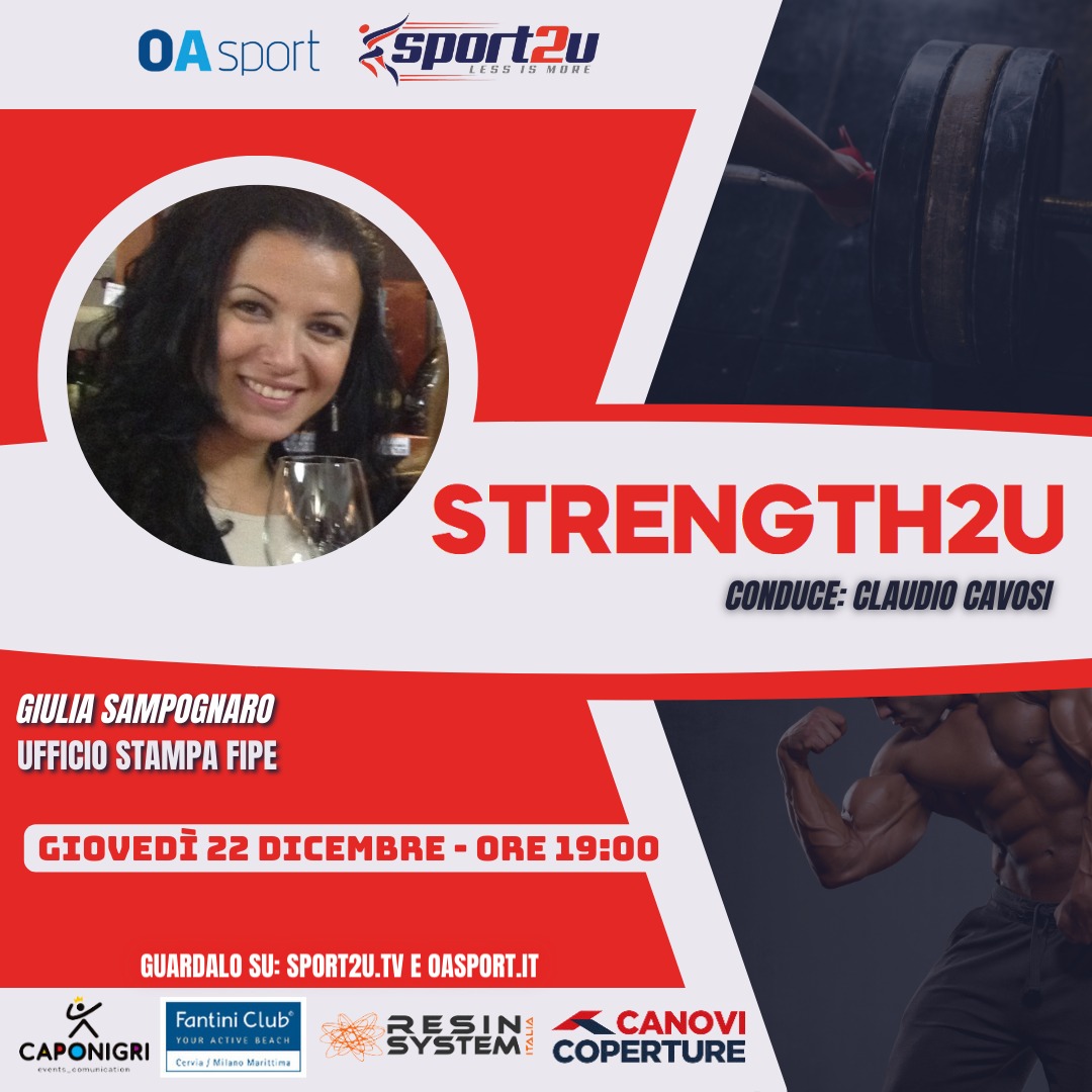 Strength2u con Giulia Sampognaro (Ufficio Stampa FIPE)