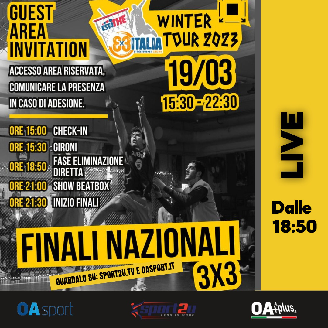 EstaTHE 3×3 Italia streetbasket circuit – Winter Tour 2023 Finali Nazionali