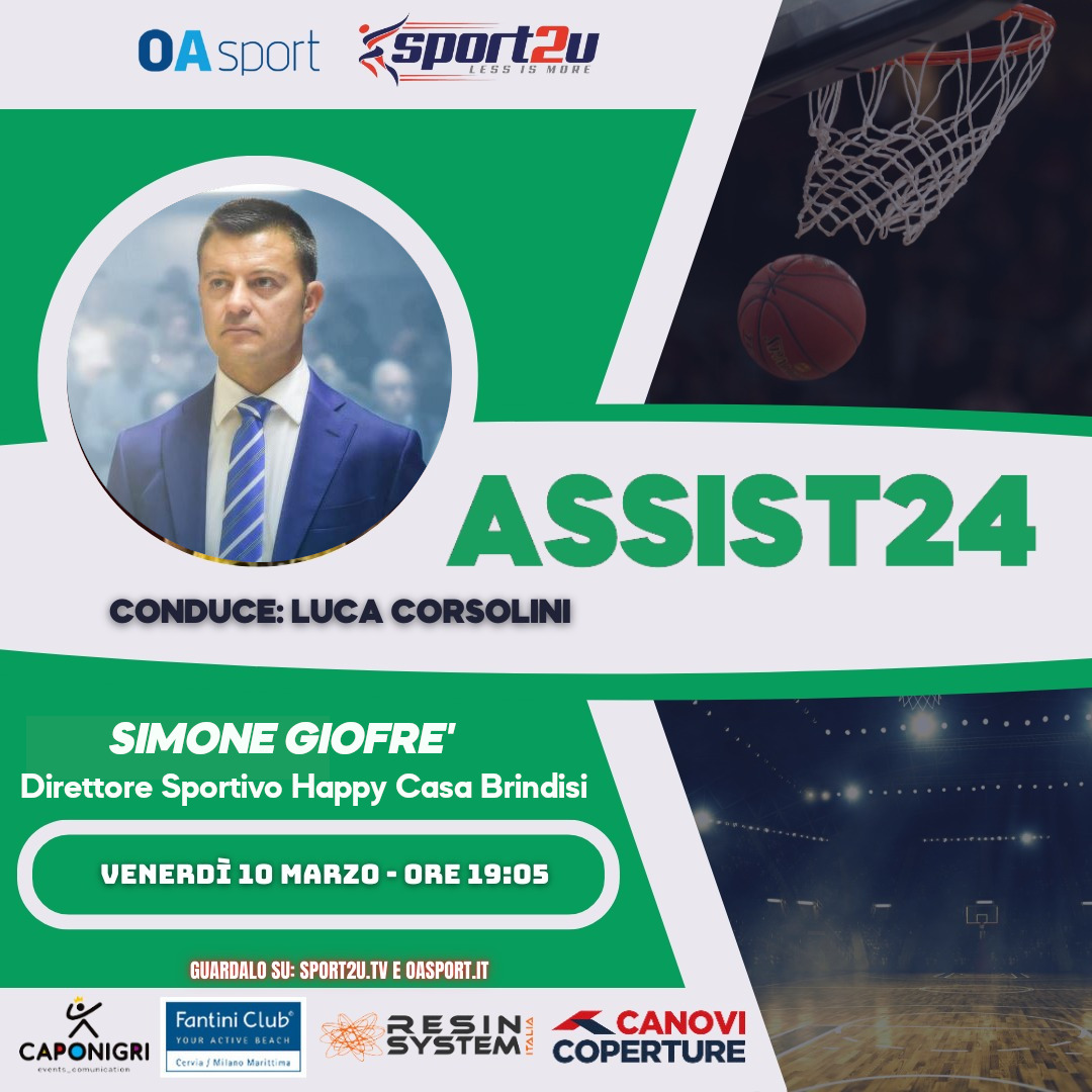 Simone Giofrè: Direttore Sportivo Happy Casa Brindisi ad Assist24