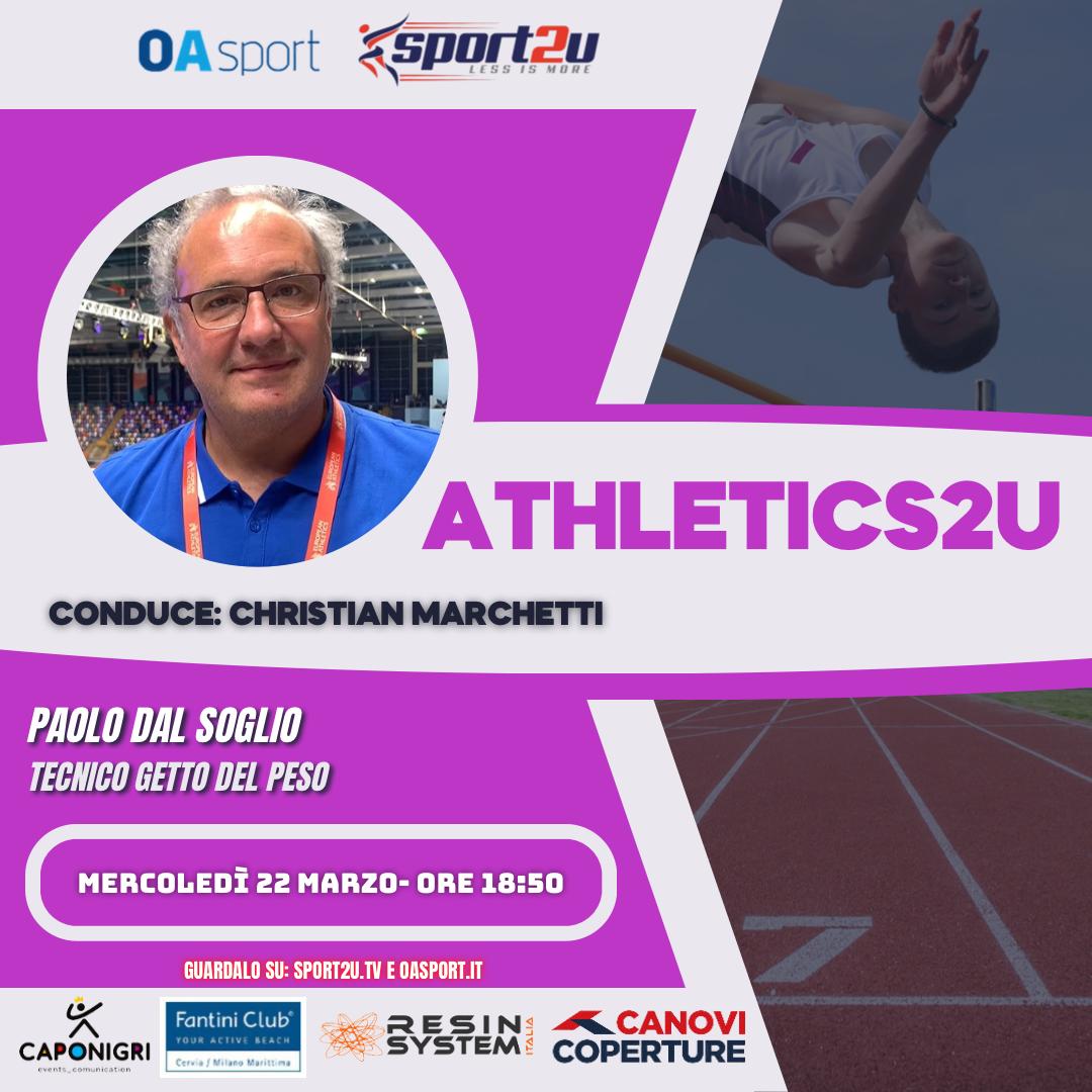 Paolo Dal Soglio, tecnico getto del peso ad Athletics2u