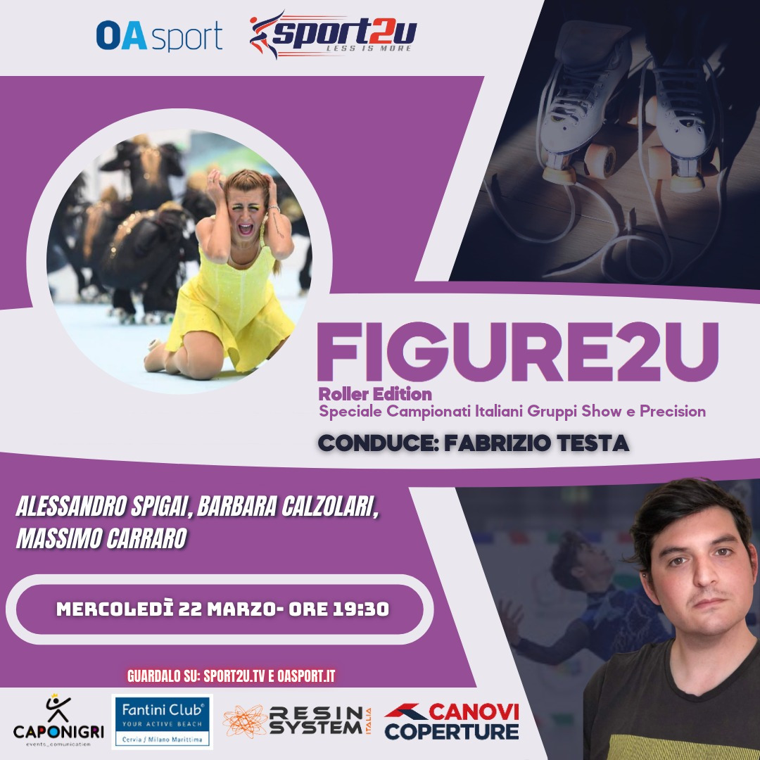 Alessandro Spigai, Barbara Calzolari, Massimo Carraro a Figure2u Roller Edition – Speciale Campionati Italiani Gruppi Show e Precision
