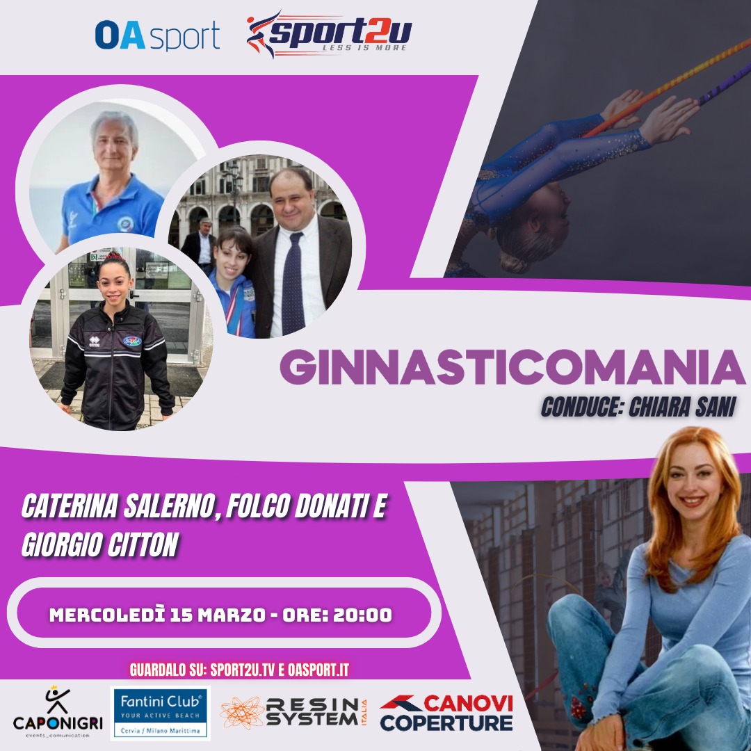 Caterina Salerno, Folco Donati e Giorgio Citton a Ginnasticomania Speciale 1a tappa Serie A Firenze
