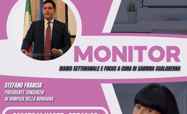 Stefano Francia, presidente Consorzio di Bonifica della Romagna a Monitor – Diario Settimanale e Focus: 9a Puntata 2023