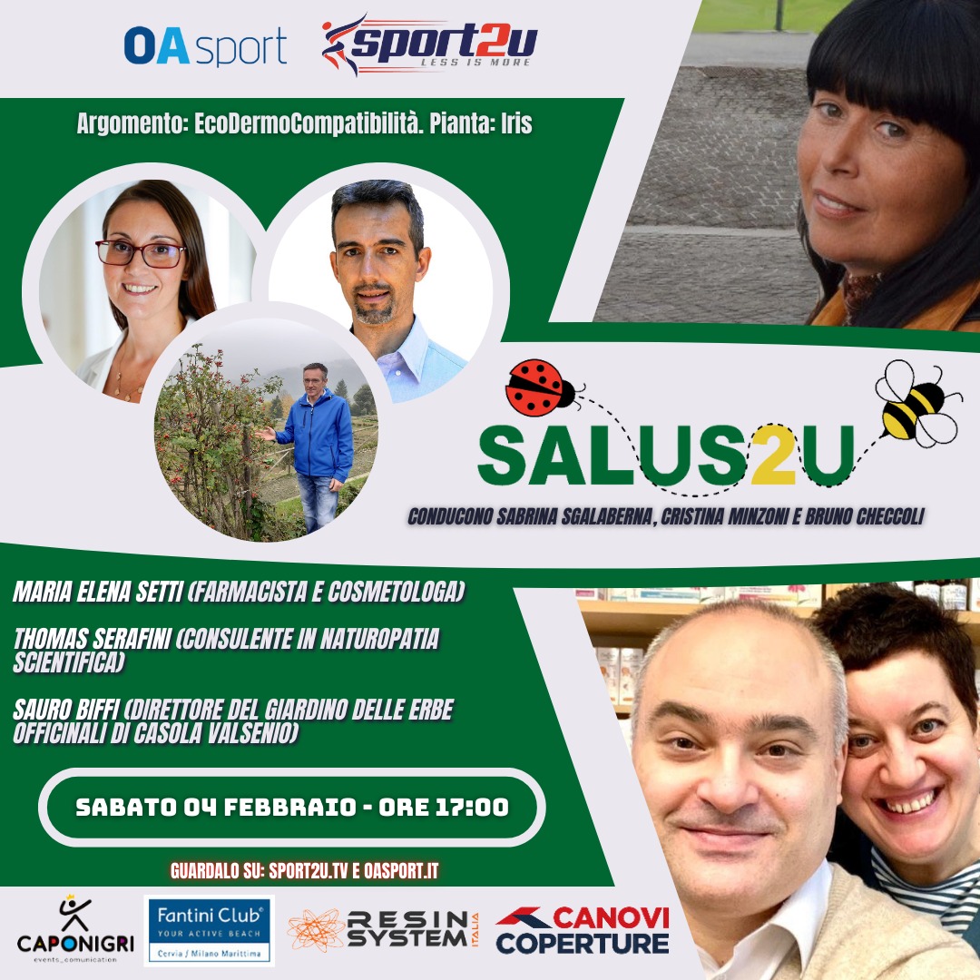 Salus2u – 5a Puntata 2023 con Maria Elena Setti (farmacista e cosmetologa) e Thomas Serafini (consulente in naturopatia scientifica)