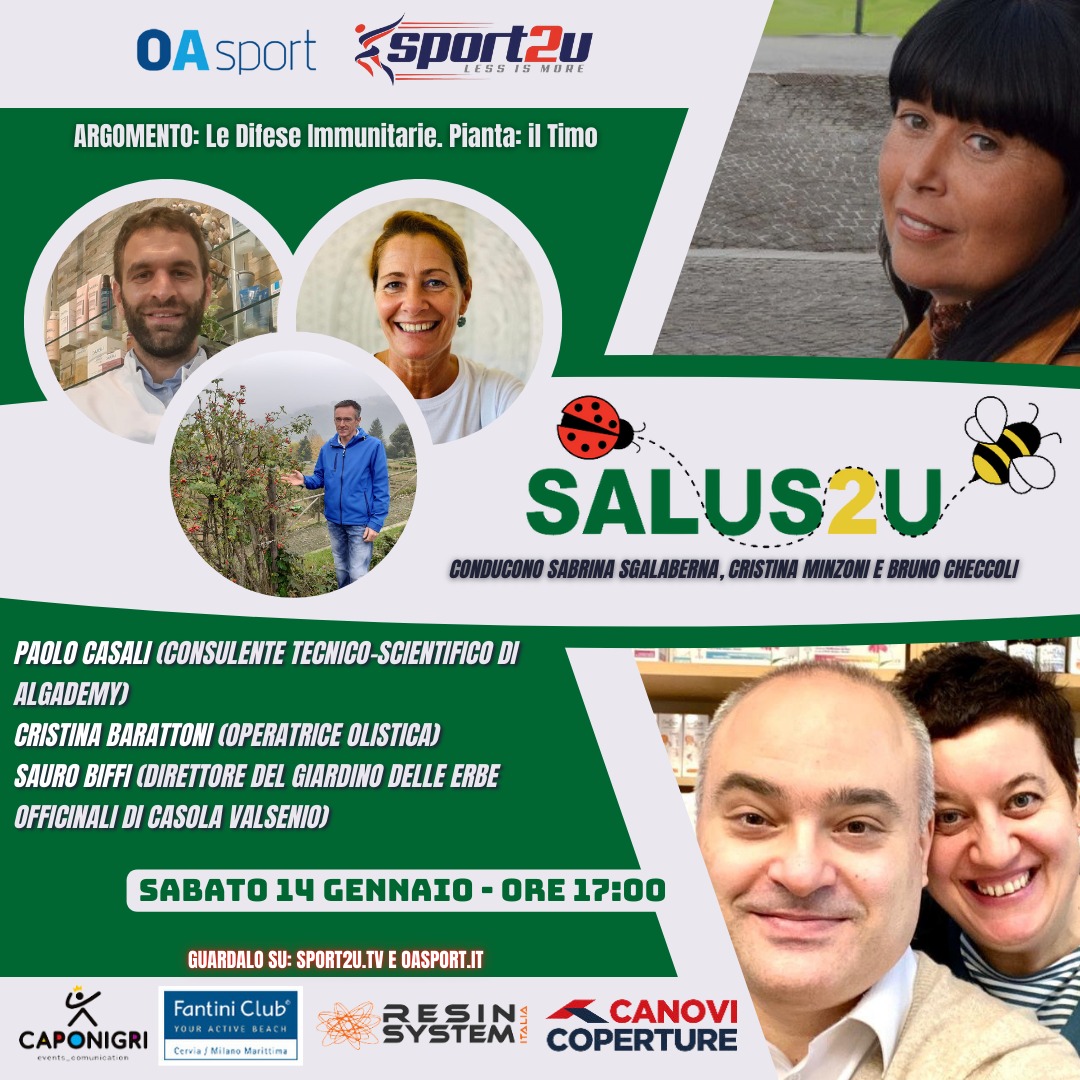 Salus2u – 2a Puntata 2023 con Paolo Casali, consulente tecnico-scientifico di Algademy e Cristina Barattoni, Operatrice Olistica