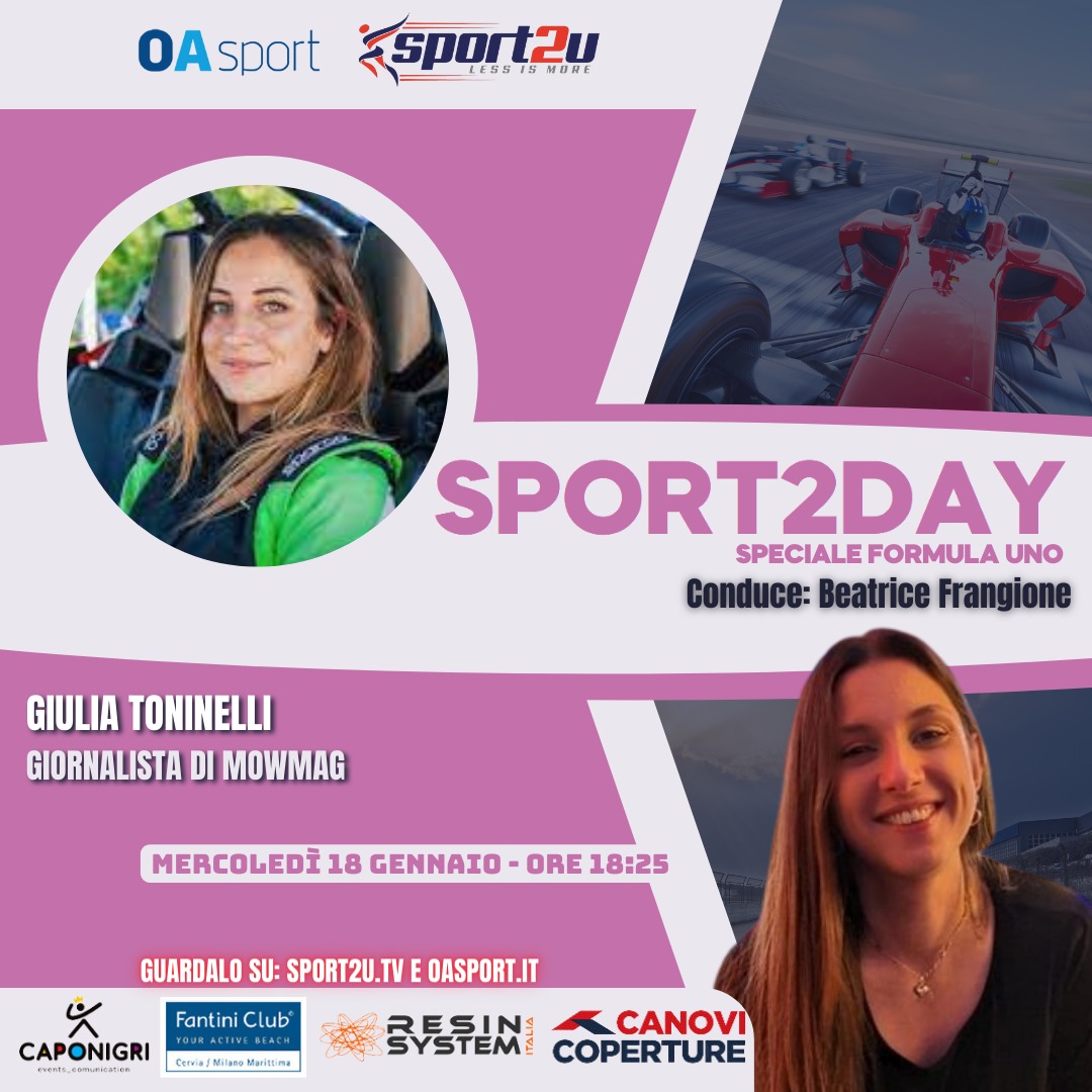Sport2day Speciale Formula Uno 2023 con Giulia Toninelli: Giornalista di Mow Mag
