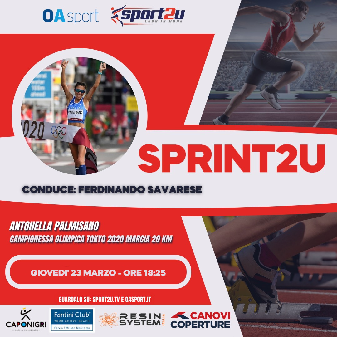 Antonella Palmisano, campionessa olimpica Tokyo 2020 marcia 20 km a Sprint2u