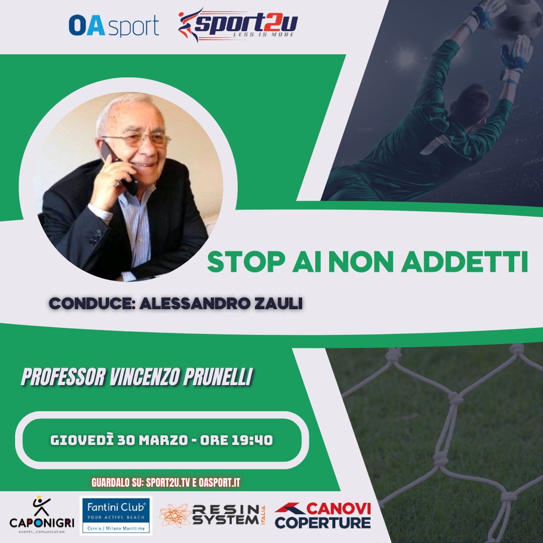 Professor Vincenzo Prunelli, ideatore e Presidente dell’Associazione Nuovo Sport Giovani a StopAiNonAddetti