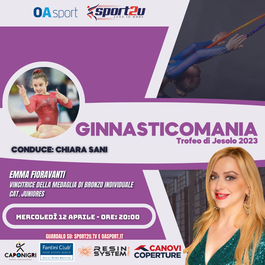 Emma Fioravanti, vincitrice della medaglia di bronzo individuale cat. Juniores al Trofeo di Jesolo a Ginnasticomania 12.04.23