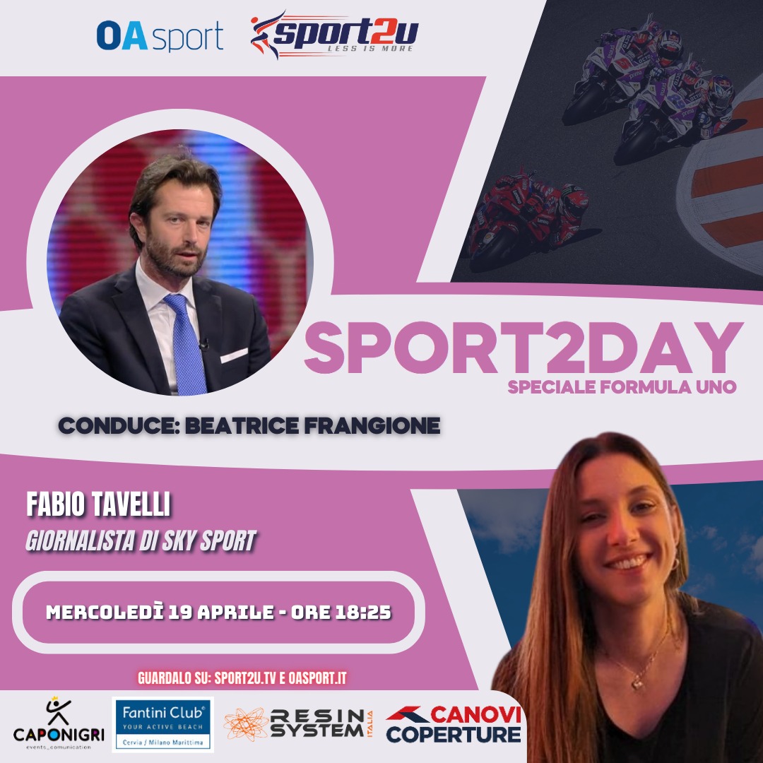Fabio Tavelli (giornalista di Sky Sport) a Sport2Day Speciale Formula Uno 19.04.23