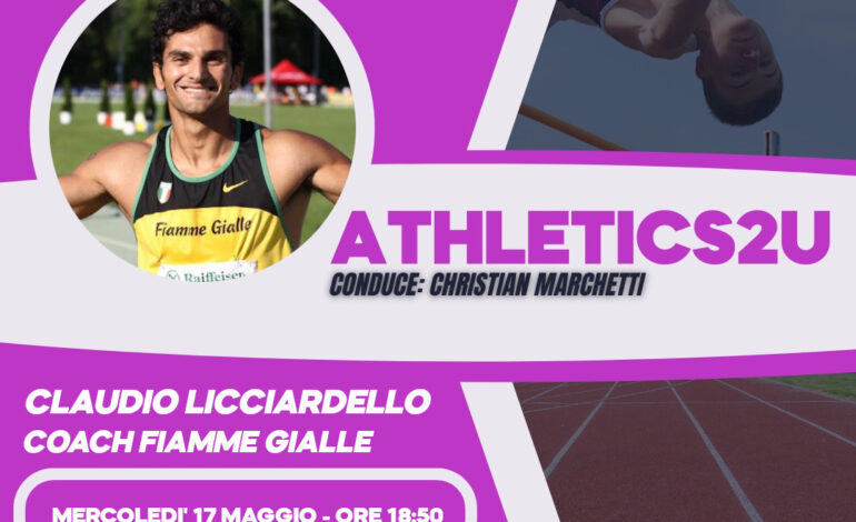 Claudio Licciardello, coach Fiamme Gialle ad Athletics2u