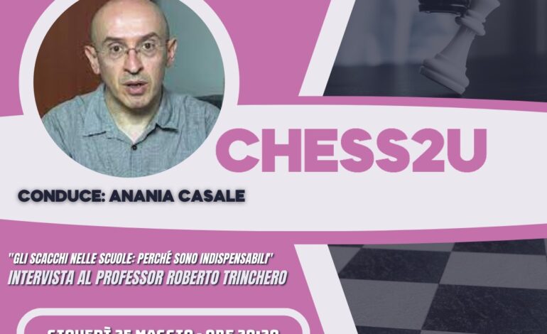Il professor Roberto Trinchero a Chess2u: “Gli scacchi nelle scuole: perché sono indispensabili”