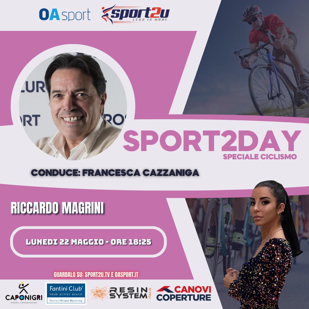 Riccardo Magrini, commentatore tecnico Eurosport a Sport2Day Speciale Ciclismo 22.05.23