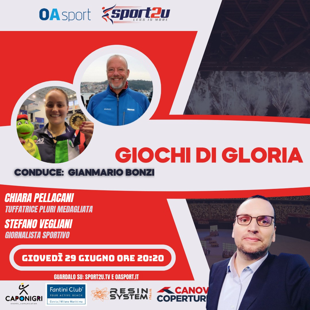 Chiara Pellacani, tuffatrice pluri medagliata e Stefano Vegliani a Giochi di Gloria – 6 Puntata