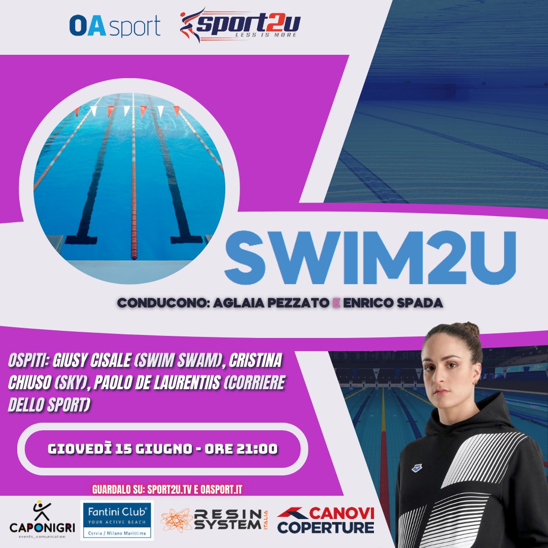 Giusy Cisale (Swim Swam), Cristina Chiuso (Sky) e Paolo De Laurentiis (Corriere dello Sport) a Swim2u