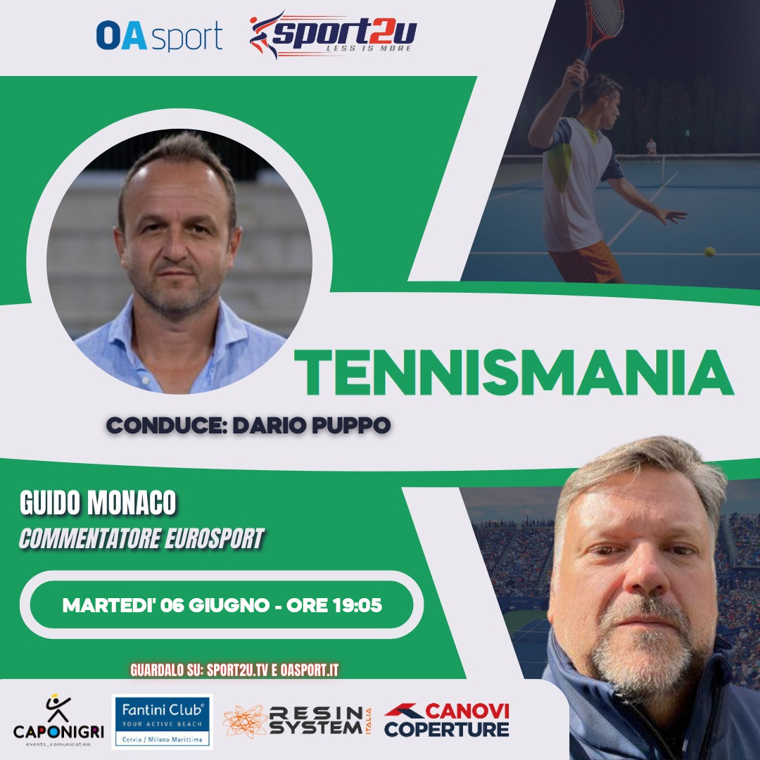 Guido Monaco, commentatore tecnico Eurosport a TennisMania 06.06.23