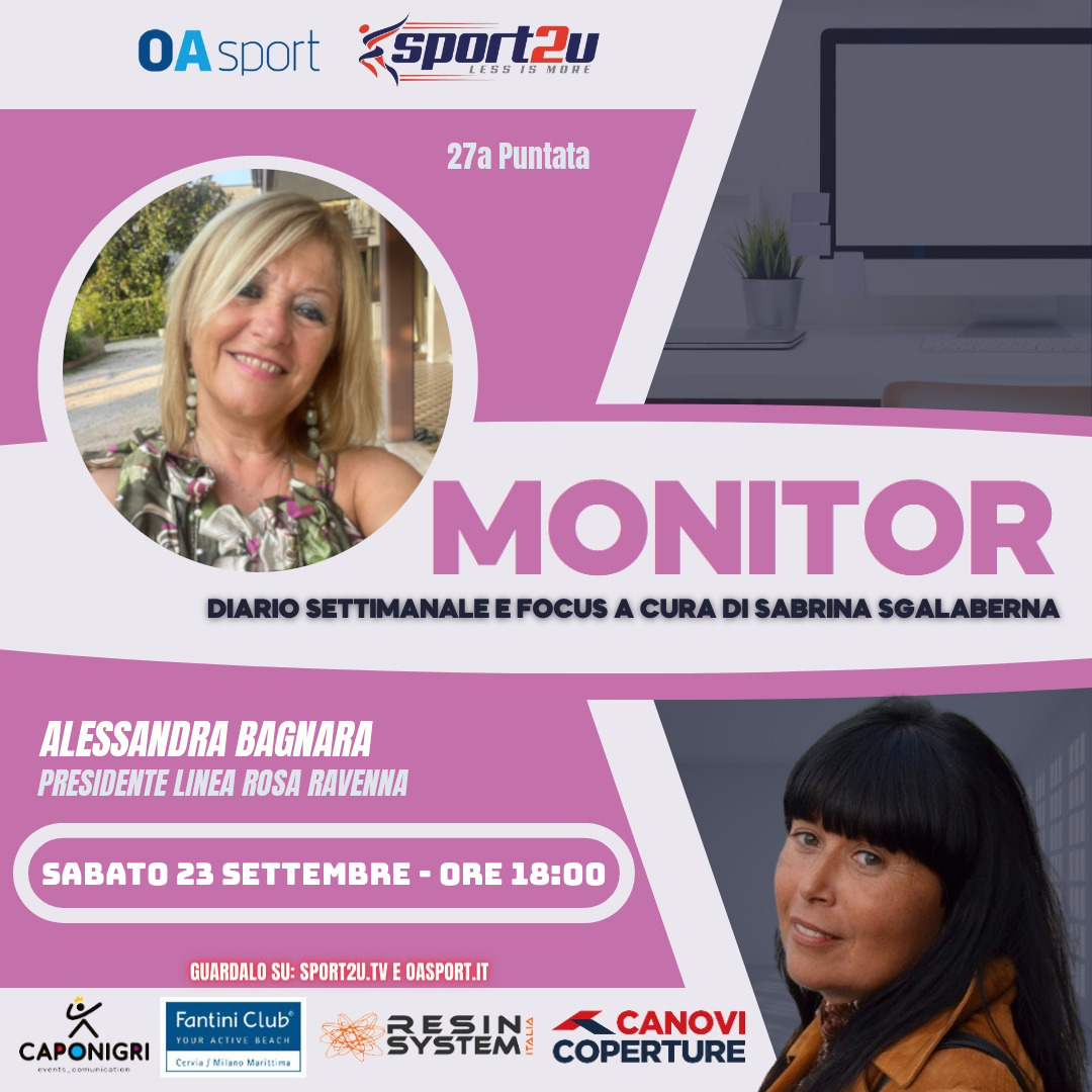Alessandra Bagnara, Presidente Linea Rosa Ravenna a Monitor – Diario Settimanale e Focus: 27a Puntata 2023