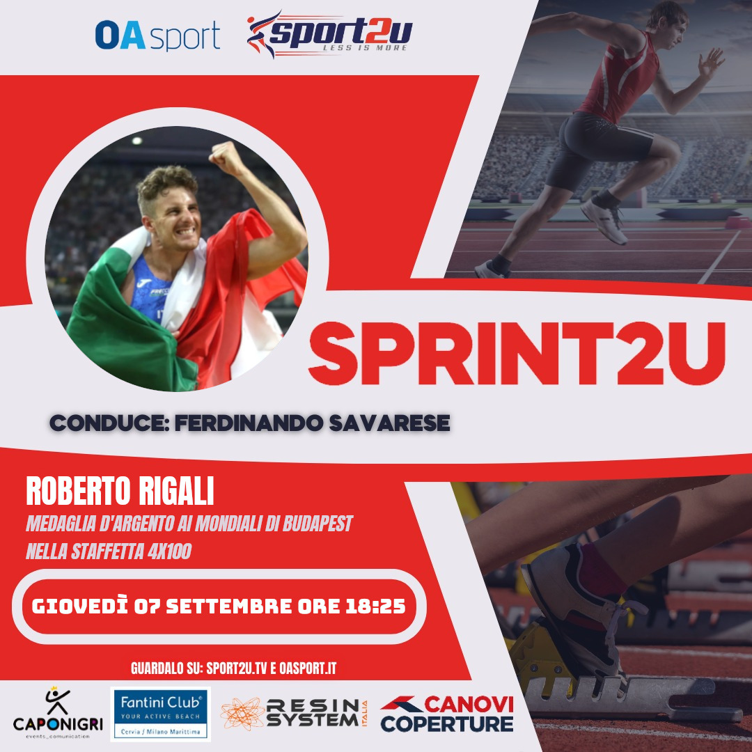 Roberto Rigali, Medaglia d’argento ai Mondiali di Budapest con la staffetta 4×100, a Sprint2u