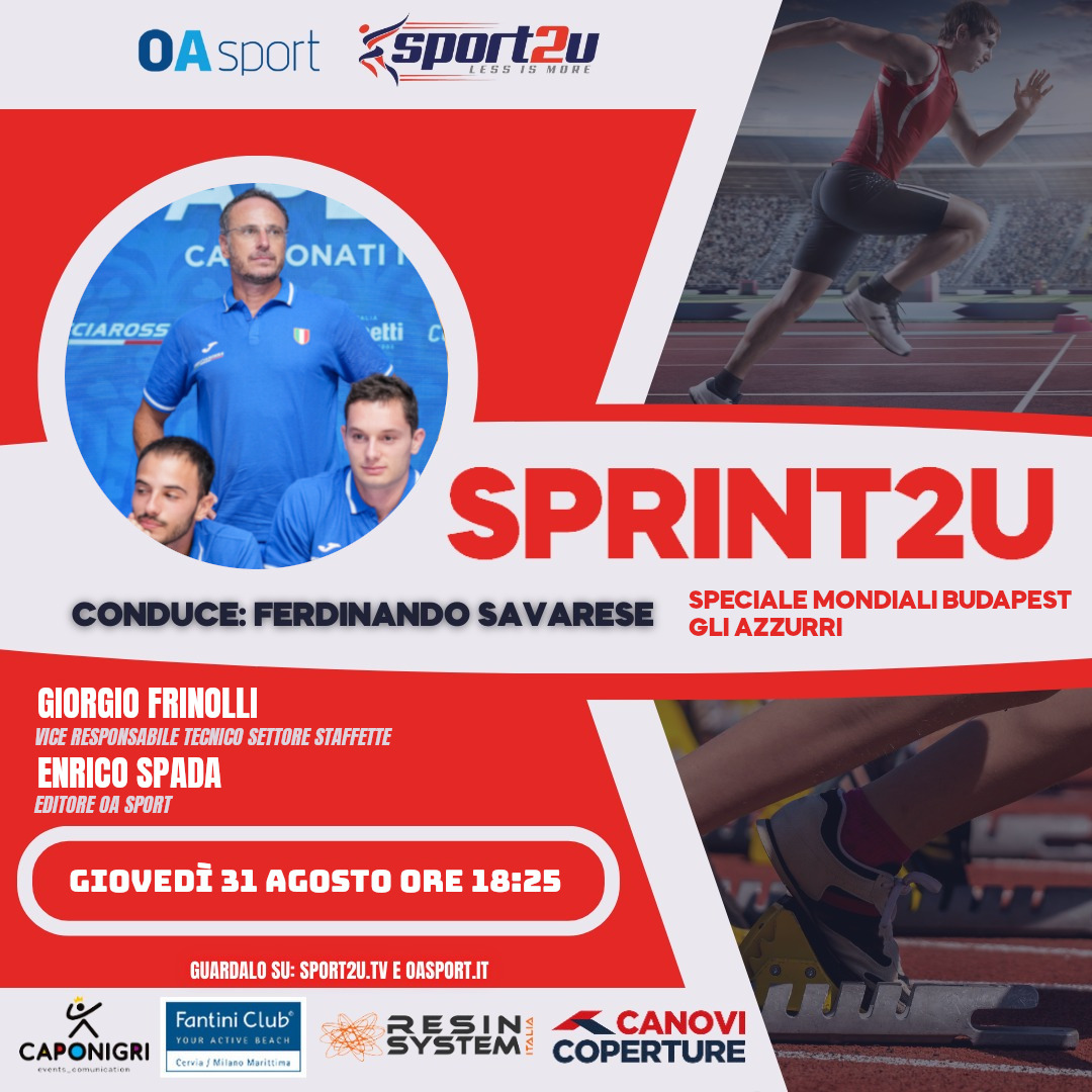 Giorgio Frinolli, vice Responsabile Tecnico settore Staffette ed Enrico Spada, a Sprint2u Speciale Mondiali Budapest 31.08.23