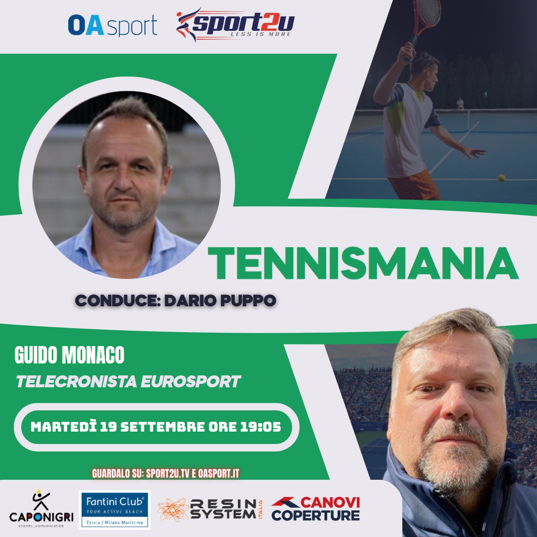 Guido Monaco, commentatore tecnico Eurosport a TennisMania 19.09.23