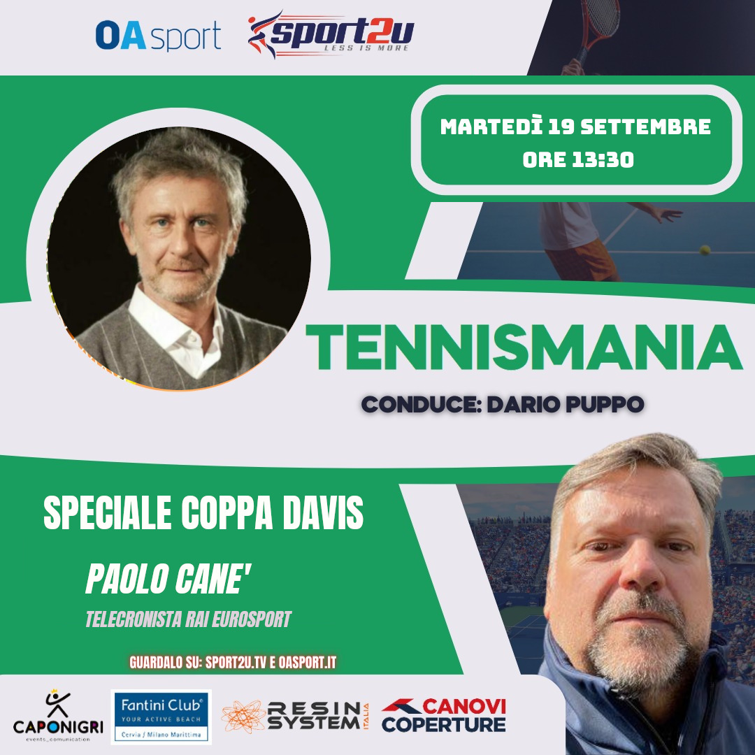 Paolo Canè a TennisMania Speciale Coppa Davis 19.09.23