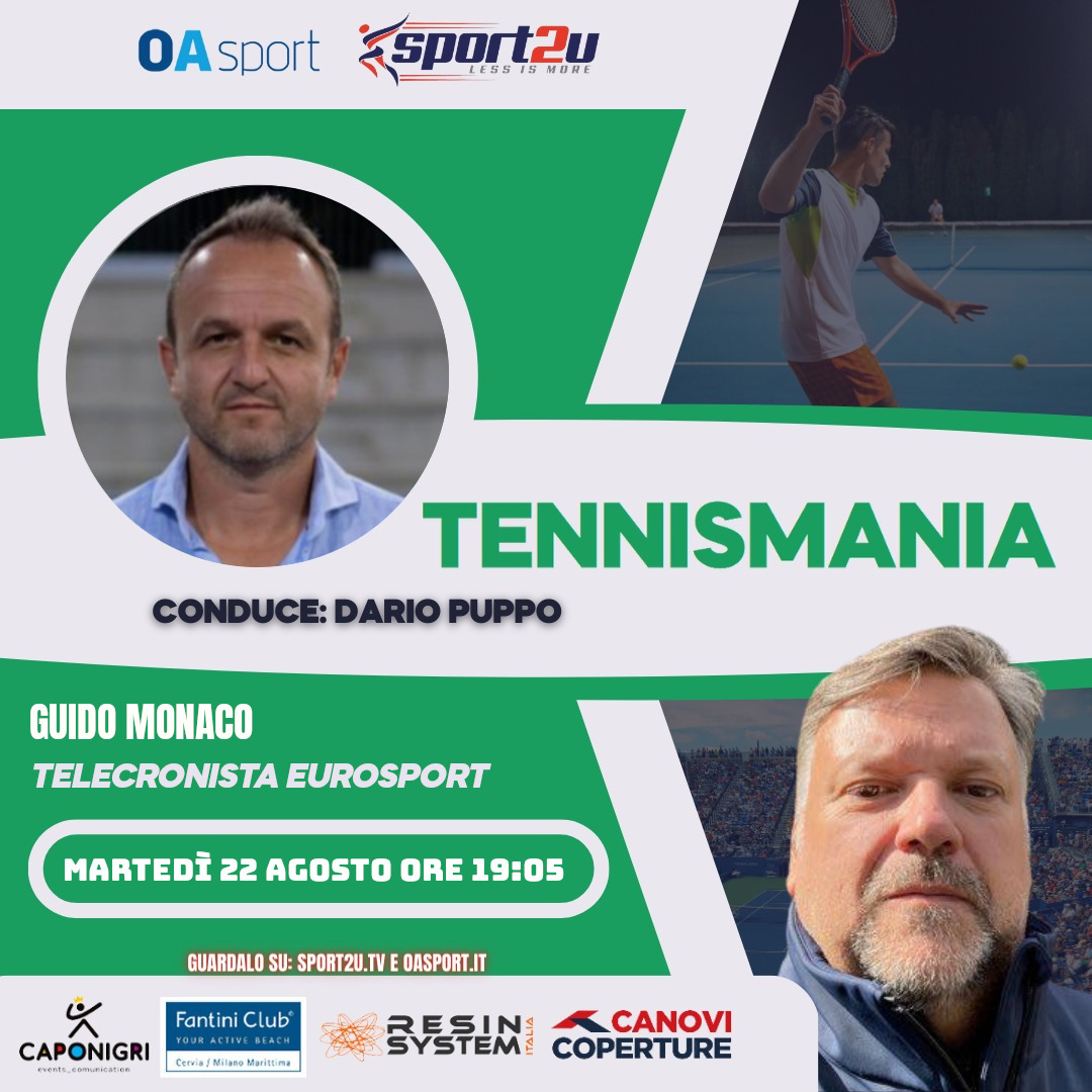 Guido Monaco, commentatore tecnico Eurosport a TennisMania 22.08.23