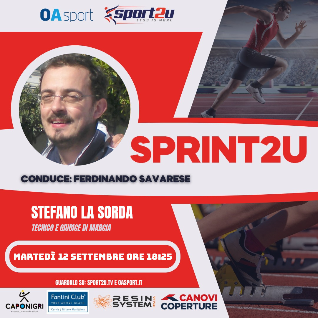 Stefano La Sorda, tecnico e giudice di marcia, a Sprint2u