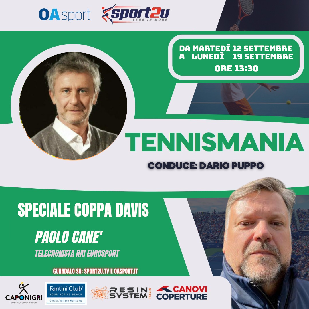 Paolo Canè a TennisMania Speciale Coppa Davis 18.09.23