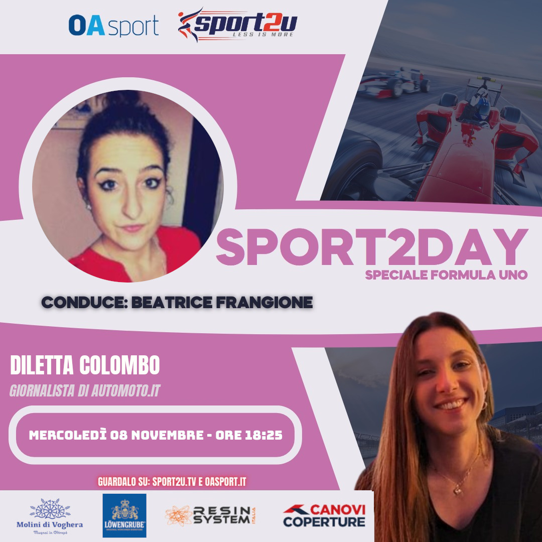 Diletta Colombo, giornalista di Automoto.it, a Sport2Day Speciale Formula Uno 08.11.23