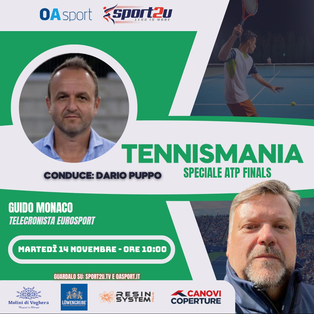 Guido Monaco, commentatore Eurosport, a TennisMania Speciale ATP Finals – 14.11.23