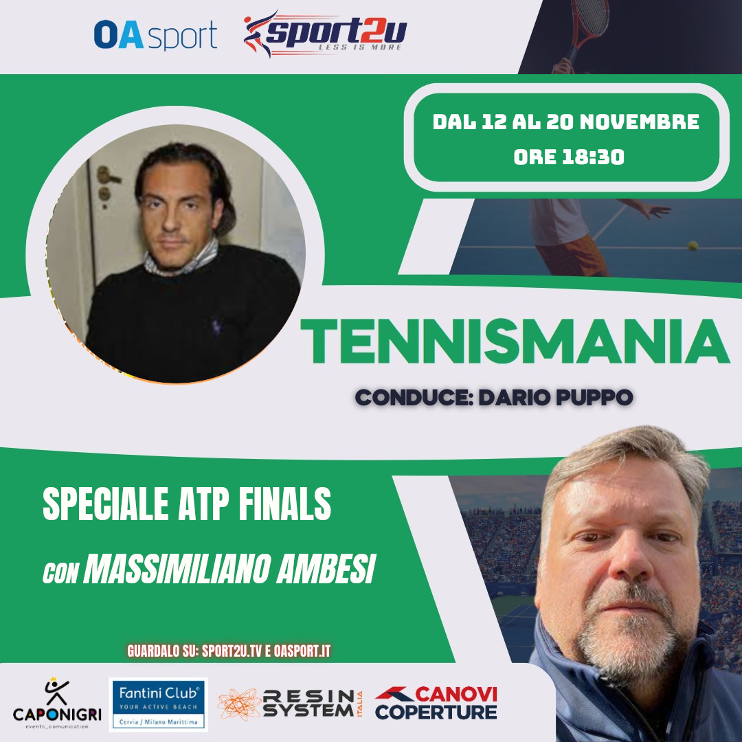 Massimiliano Ambesi a TennisMania Speciale ATP Finals – 15.11.23