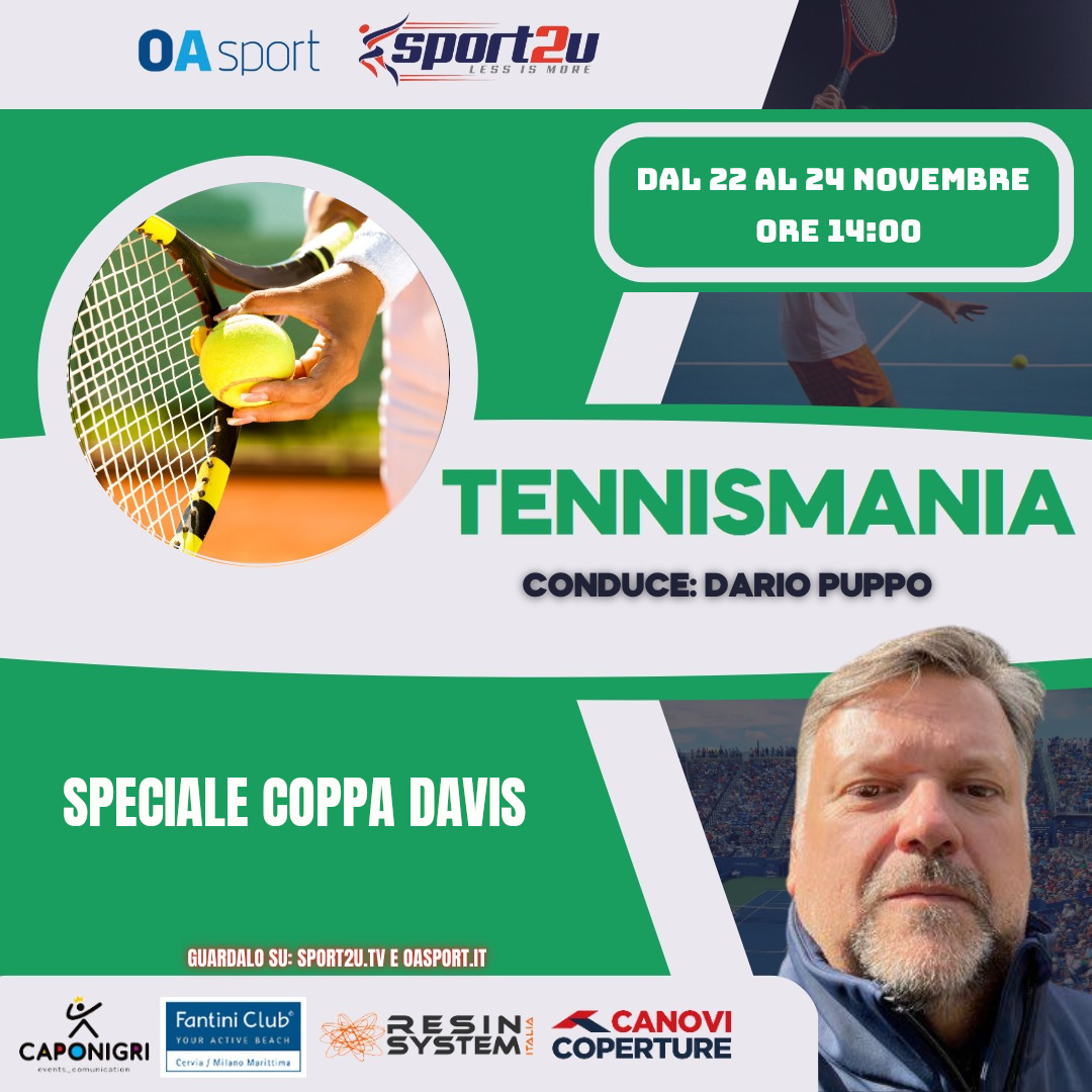 Dario Puppo a TennisMania Speciale Coppa Davis 26.11.23 morning session